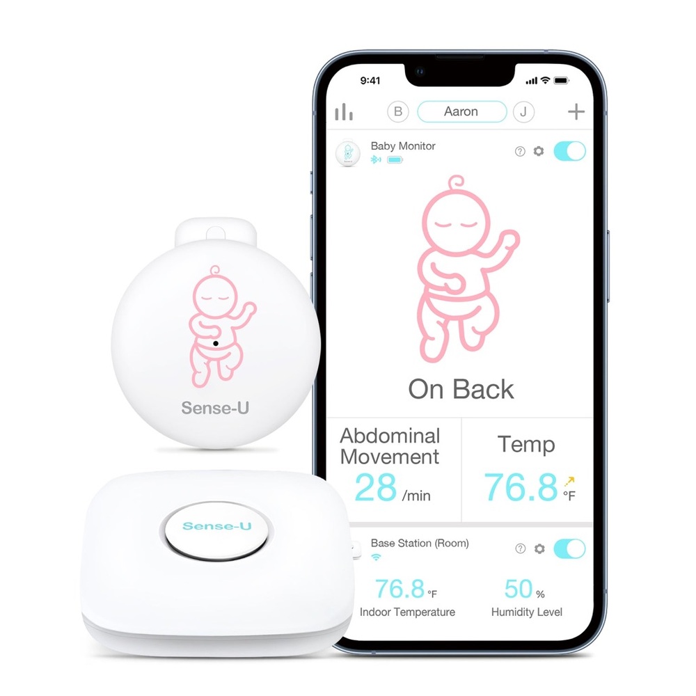 Sense-U Smart Baby Movement Monitor 3 - Tracks Baby's Abdominal Movement, Sleep